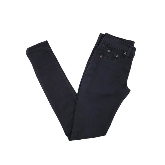 Rag & Bone Skinny Black Low Waist JEANS - Size 24 - Picture 2 of 12